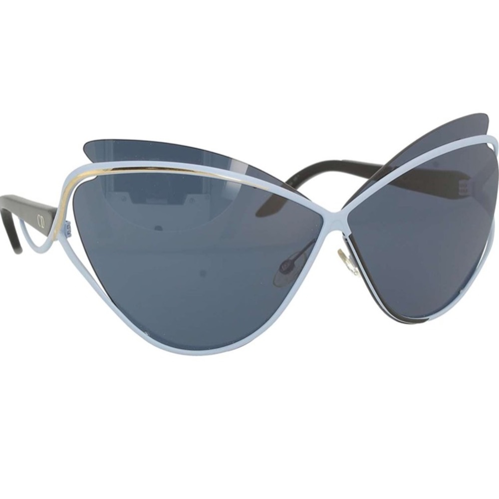 AUTHENTIC 🆕DIOR* AUDACIEUSE1 BLACK GOLD BLUE SUNGLASSES BUNDLE - Picture 12 of 13